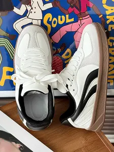 Parent - Child Orange - White Spliced Retro Sneakers, Fresh Casual Style, Suede Material, Versatile & Comfortable, Ideal for Parent - Child Daily Outfits & Leisure Outings