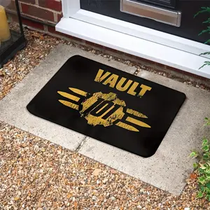Machine Washable Fallout Vault 101 Welcome Doormat, Non-Slip Rectangle Polyester Indoor Outdoor Entrance Mat for Front Door, Kitchen, Porch - Home Decor Rug