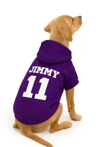 Personalized Jersey-Style Custom Pet Name & Number Hoodie - Dog & Cat Sweater for Pet Clothing Needs