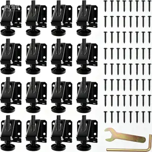 Adjustable Leveling Feet 16 PCS Heavy Duty, Hexagon Nuts Lock Legs Levelers for Furniture, Table, Cabinets, Workbench, Shelving Units, Reusable Leveling Glides with Stable Support, No Glue Needed Installation