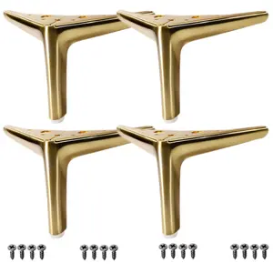 6 Inch Thickened Metal Furniture Feet Set of 4, Sofa Table Cabinet Support Legs with Installation Screws