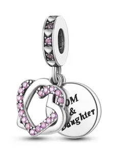 Heart Shaped Rhinestone Decorated Dangle Charm, Rhinestone Pendant, Diy Jewelry Making Supplies for Necklace and Bracelet, Fashion Accessories for Women & Girls for Holiday Engagement Gift