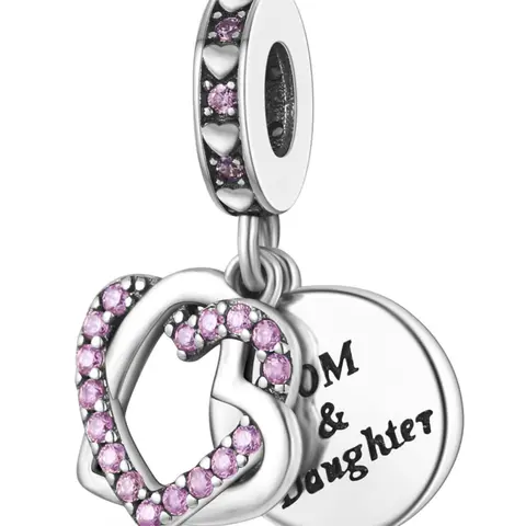 Heart Shaped Bling Rhinestone Decorated Dangle Charm, Rhinestone Pendant, Cubic Zirconia Pendant, Dangling Charms, Diy Jewelry Making Supplies for Necklace and Bracelet, Fashion Accessories for Women & Girls for Holiday Engagement Gift