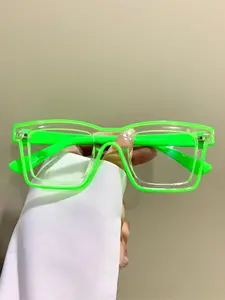 Square Colorblock Flat Glasses Unisex Fashion Simple Style, PC Frame, All Seasons Wear, Trendy Eyewear for Men and Women, Square Frames Eyeglass, Stylish Trendy Eyewear