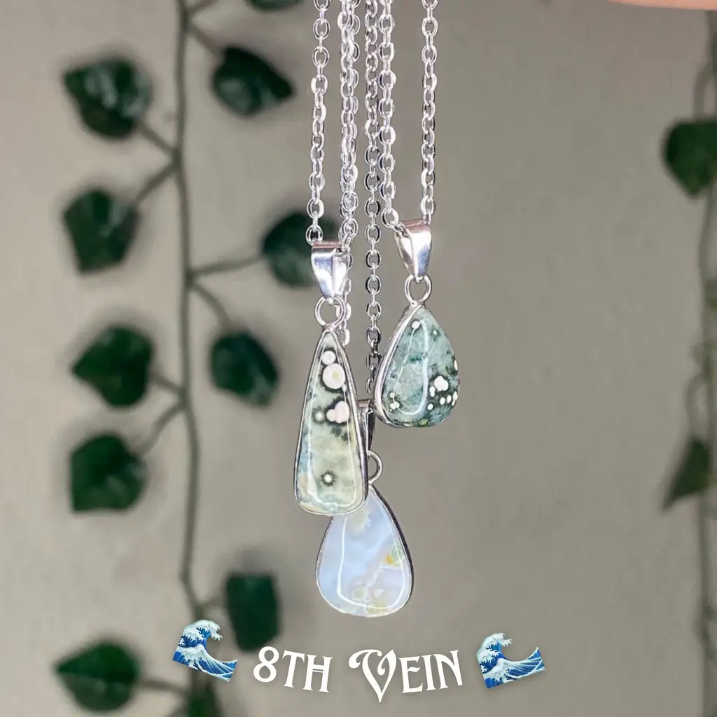 Eighth Vein Orbicular Ocean Jasper Necklaces