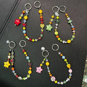 Ins Korean Spring Fresh Butterfly Love Beaded Mobile Phone Chain Ccd Camera Bag Bag Hanging Chain Personality Creative Women