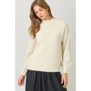 Mock Neck Sparkle Sweater