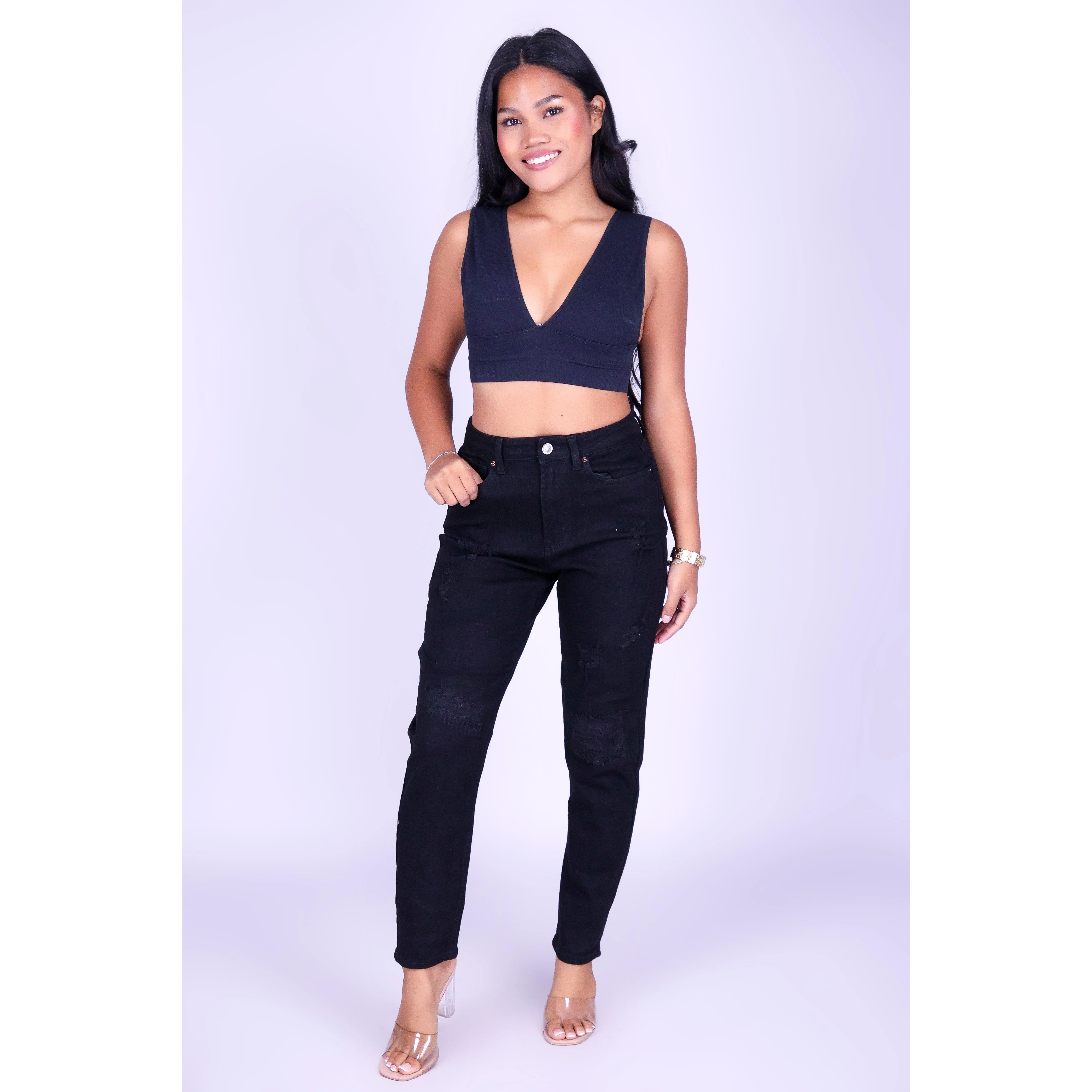 WEEKEND BLUES MOM JEANS