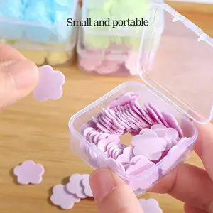 Disposable Portable Soap Tablets Mini Outdoor Hand Washing Tablets Boxed Soap Paper Travel Supplies Multicolor Lightweight Travel Accessories For Men And Women