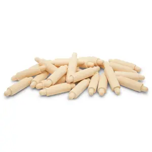 Wooden Mini Rolling Pin  1-5/8 Inches Pack Of 25 For Scrapbook Projects Miniatures Party Decor And Crafts By