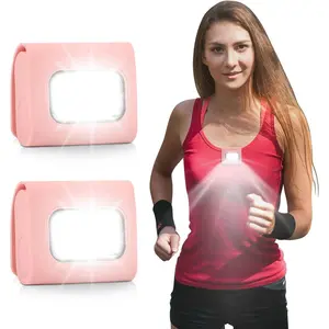 Running Lights 2 Pack Safety Jogging LED Light Reflective Running Gear with USB  and   Clip