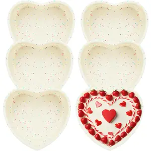 Silicone Heart Shaped Cake Pans Mini Heart Shaped Cake Pans Nonstick Baking Cupcake Mold for Birthday, Wedding
