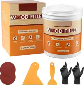 Filler,  Repair Kit, 16 Ounce Paintable & Stainable  Putty Filler,  Scratch Cracks Holes Repair Furniture, Exterior  Filler Water Resistant,  Putty (White)