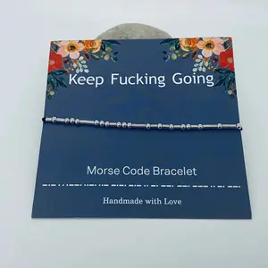Morse Code Bracelets On String