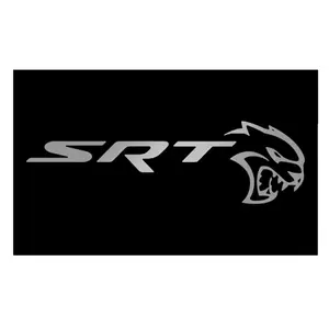 SRT Car Logo 3x5Ft Flag Polyester Tapestry for Wall Hanging Man Cave College Dorm Room Decor Banner   Without Metal Rings