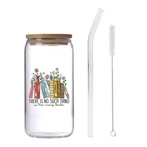 Unique Clear Glass Cup for Book Lovers, Perfect Book-Themed Gift for Mother's Day and Birthdays, Ideal for Female Friends and Bookworms, Drinking Glassware