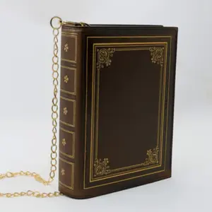 Vintage Book-Shaped Handbag, Retro Style Single Shoulder Bag, Crossbody Bag, Perfect for Casual