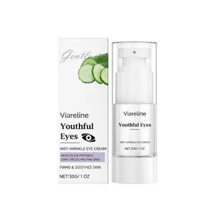 Viareline Glow Renew Eye Cream, Deep Moisturize Eye Skin, Reduce Wrinkles Boost Elasticity, Brighten Under Eye Area Daily Treatment