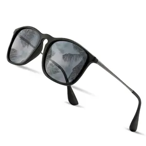 SUNGAIT Unisex Retro Vintage Fashion Sunglasses for Men Women Polarized Trendy Casual Square Frame Sun Glasses UV400 Beach Shades Gift SGT509