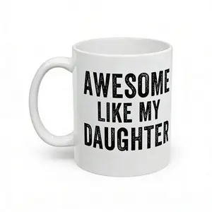 Humorous FatherS Day Gift Mug Featuring Proud Dad Humor and Casual Fashion for Women