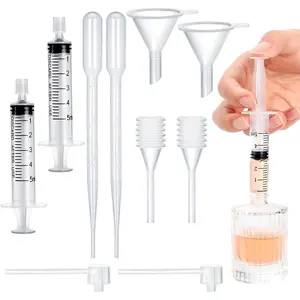 10 count Perfume Refill Tool Kit,Plastic Perfume Dispenser Transfer Tools,Travel Refill Tool Set for Liquid Cologne  Sample Essential Oils