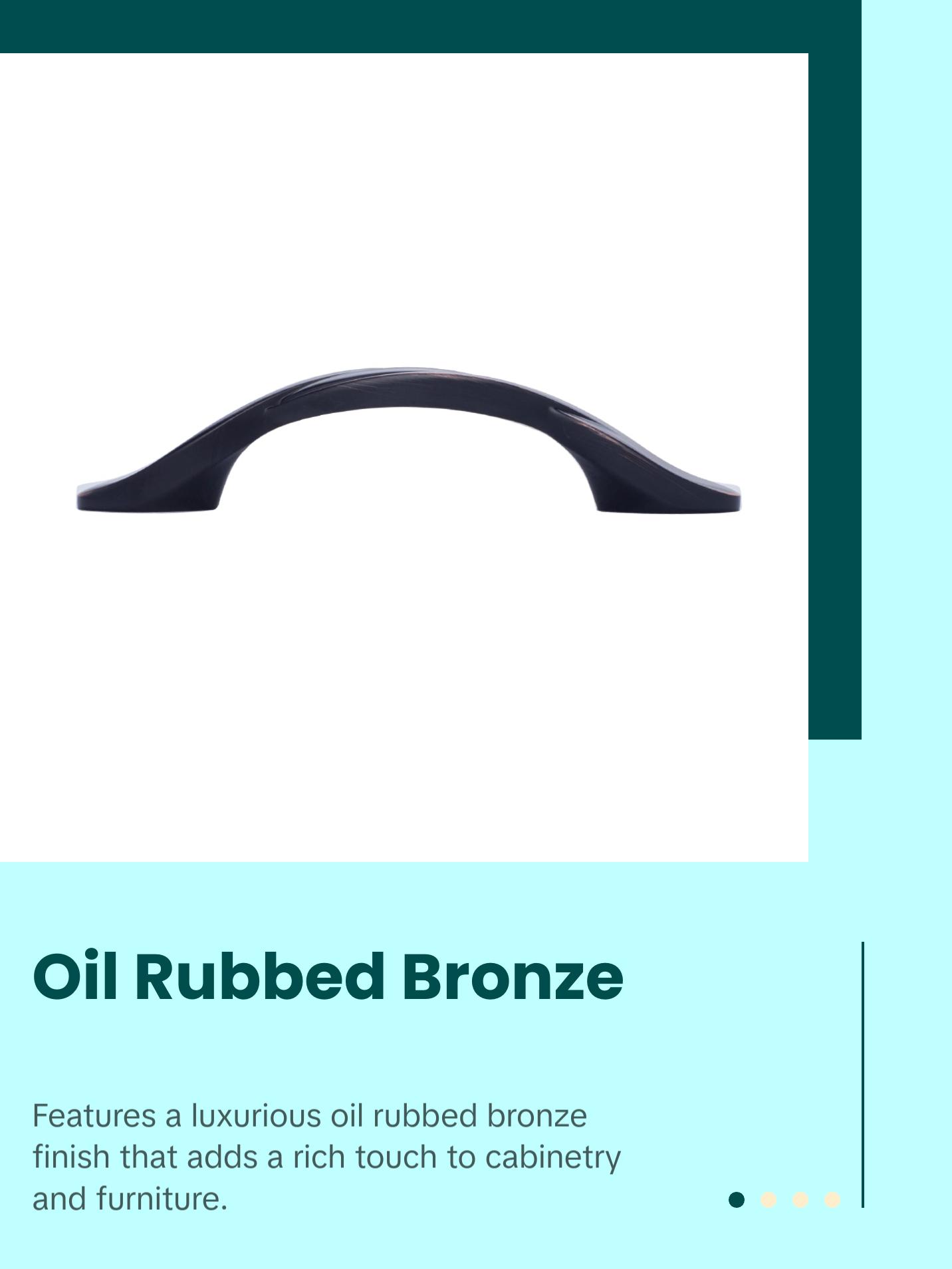 AmazonBasics Twisted Cabinet Handle, 4.5" Length (3" Hole Center), Oil Rubbed Bronze