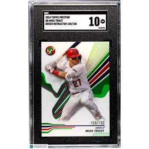 2024 Topps Pristine Mike Trout #8 Green Refractor SGC 10