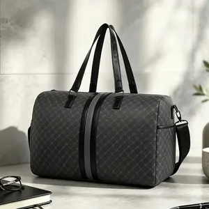 Men’s bag for weekend travel: large-capacity crossbody/shoulder bag, tote; stylish casual sports design; shoe compartment; suitable for travel, commuting, fitness, and everyday use; backpack; shoulder bag; tote bag; travel bag; men’s camping gym bag; PVC