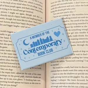 Contemporary Book Club Fridge Magnet 2.5x3.5in - Bookish Magnet Decor