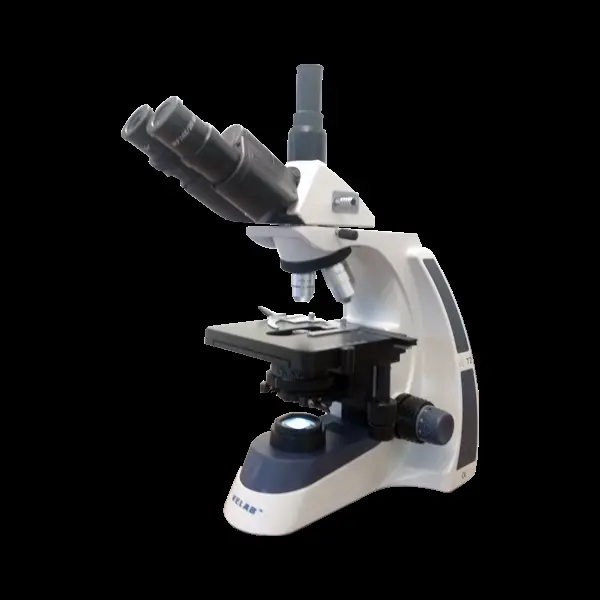 212 MAIN Velab VE-T2 Intermediate Triocular Biological Microscope with Rechargeable Battery, Achromatic Lenses, Epoxy Body, Wide View 10x Eyepieces, Video Documentation Support