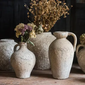 Large Brisa Mediterranean Handmade Red Clay Pots