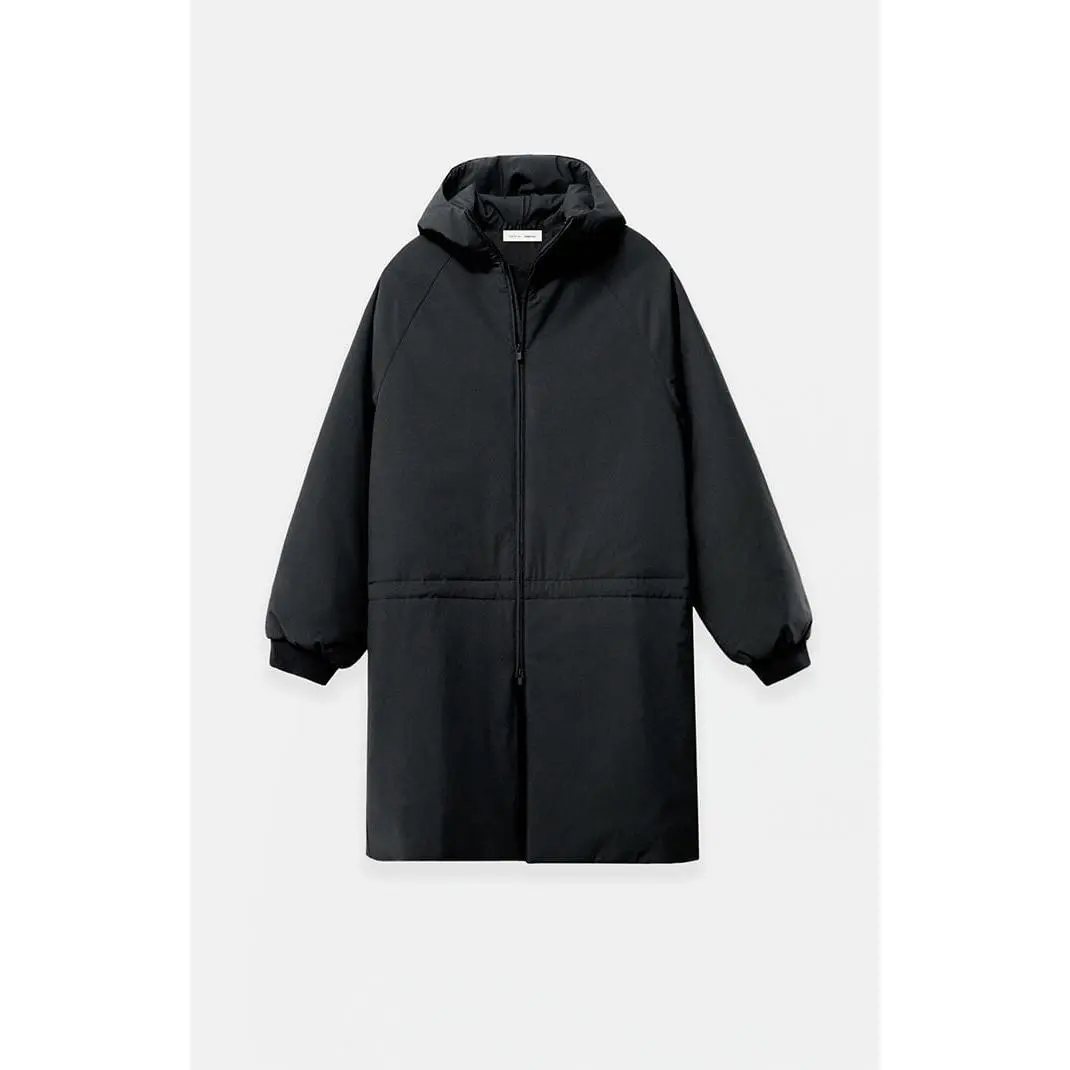 Fear of God ESSENTIALS Men's Vintage Black Hooded Parka Jacket
