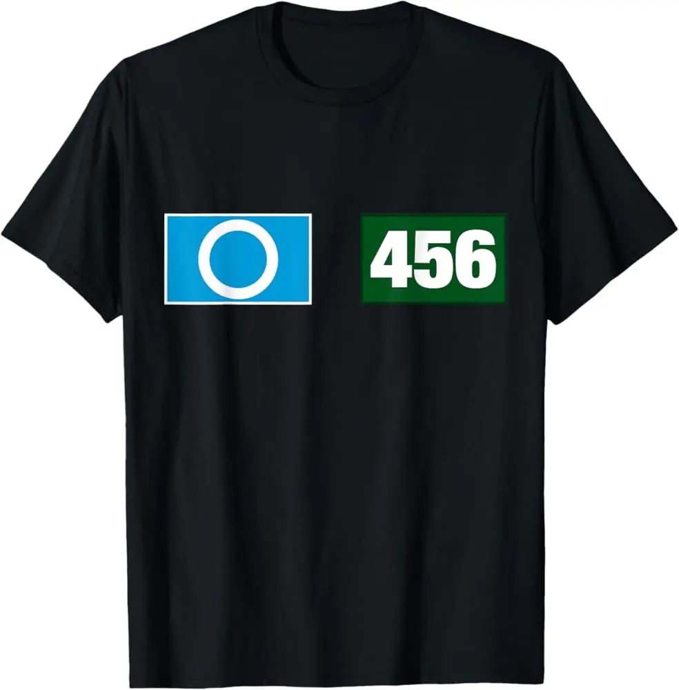 Cool 456 Code Number "O" Say Yes Illustration Graphic Design T-Shirt