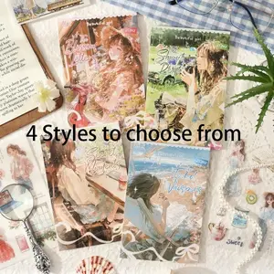 20 Sheets/pack Eternal Secret Series Girl Theme Dual Material Stickers DIY Base Material Scrapbook Diary Decoration