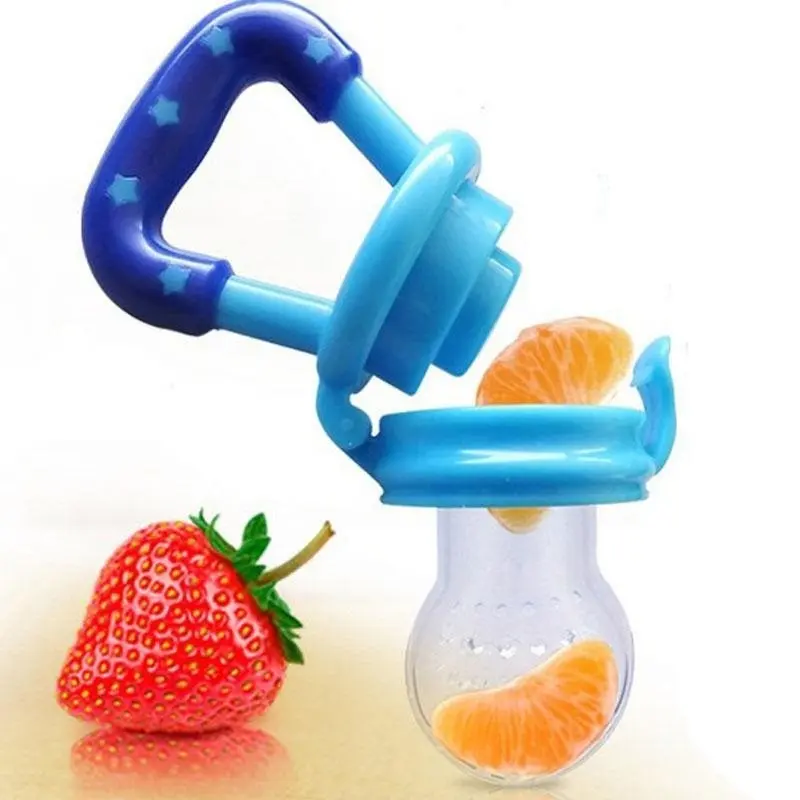 Baby Fruit Feeding Feeder with Anti-Drop Chain, Safe Food Teether and Detachable Easy-Clean Chewing Pacifier with Anti-Choke Guard, Hygienic Portable Fresh Fruit Weaning Tool for Infants