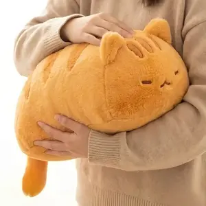 Giant Orange Cat Plush Toy Kawaii Kitty Plushie Throw Pillow Soft Cat Stuffed Doll Toy Home Decoration for Friends Birthday Gift