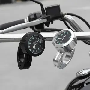 Waterproof & Shockproof Motorcycle Clock, Glow-in-the-Dark Dial, Easy Install Universal Stainless Steel Mount for Bike ATV Custom Upgrade