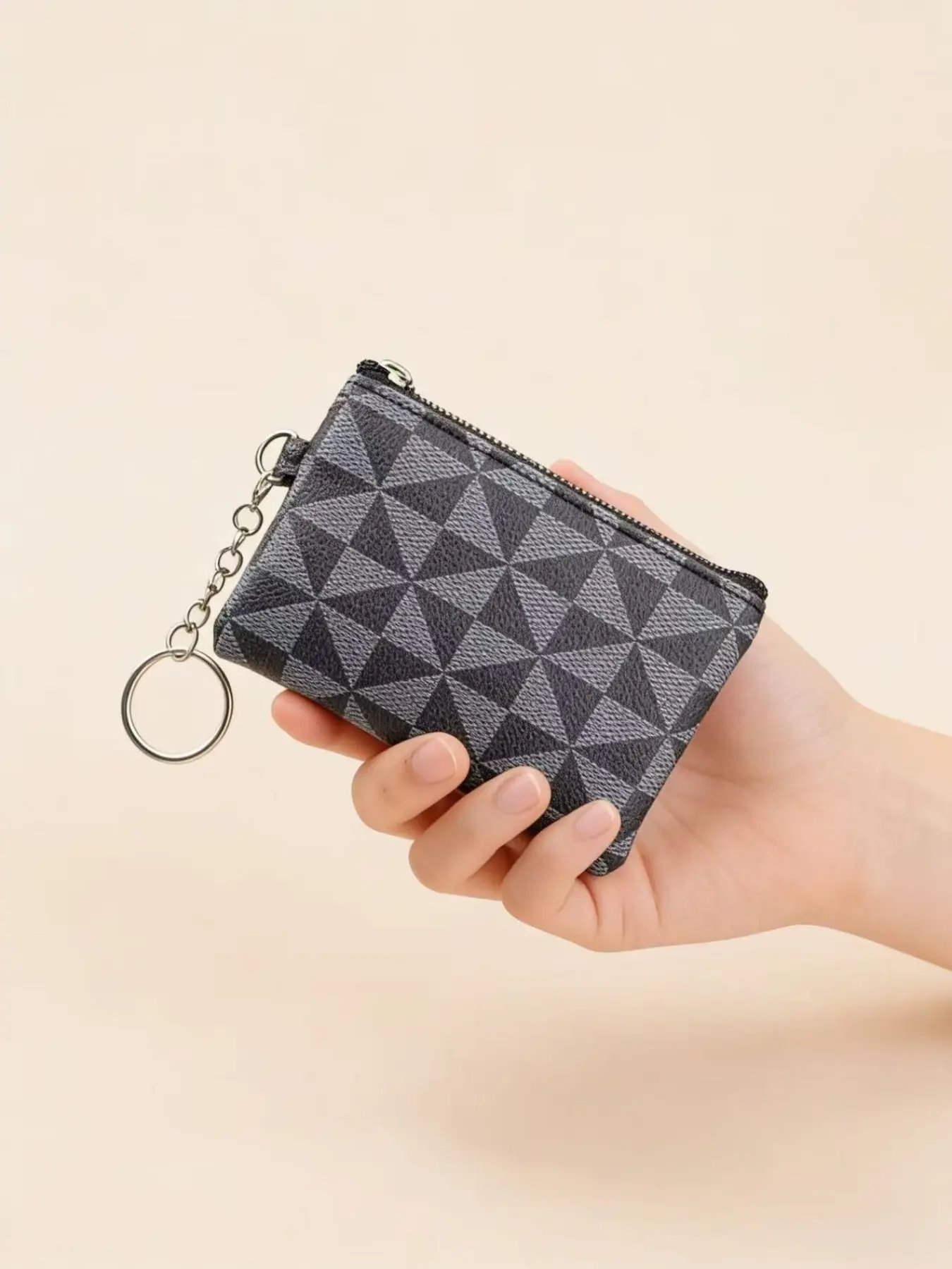 Unisex Fashion Print Coin Purse, Makeup Bag, Portable Keychain Zipper Casual Fashionable Card Holder, Perfect Gift for Holidays, Daily Use