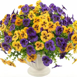 18/36 Piece Artificial Hydrangea Flowers, UV Resistant Silk Fake Flowers for Outdoor Decor, Decorative Flowers, Garden Pots, Porch, Balcony, &