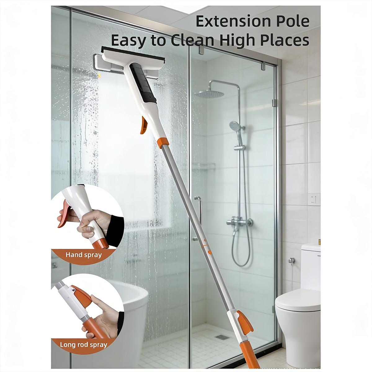3-in-1 Glass Cleaning Kit – Durable Metal Pole, Silicone Scraper & Water Spray Wand, Ergonomic Easy-Grip Handle, 122cm Extendable Pole, Streak-Free Cleaning for High Windows, Shower Doors & Car Windshields 3-in-1 Glass Cleaning Kit – Durable Metal Pole, Silicone Scraper & Water Spray Wand, Ergonomic Easy-Grip Handle, 122cm Extendable Pole, Streak-Free Cleaning for High Windows, Shower Doors & Car Windshields