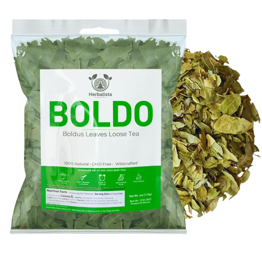 Herbalista - Boldo Herbal Tea  - Peumus Boldus - Té de Hierba Natural Silvestre | Wildcrafted Loose Leaf Herbal Tea | Natural Boldo Leaves | Premium Quality Wild Harvested Herb