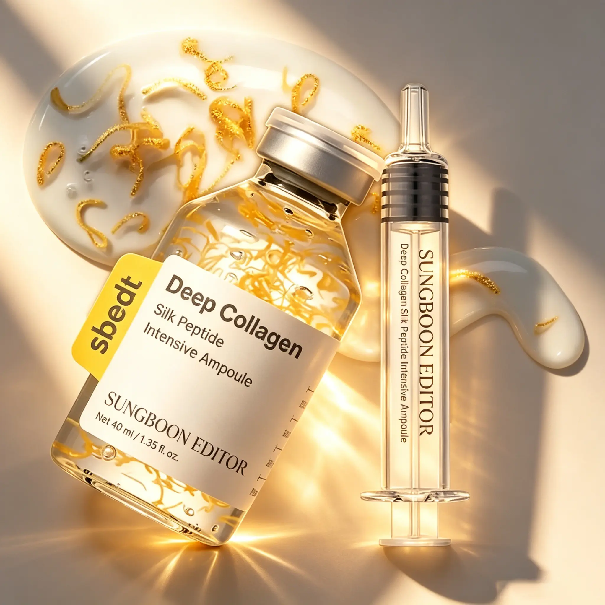 [Sungboon Editor] Silk Lifting Peptide Ampoule (1.35 fl oz/40ml) - Korean Skincare Serum, Wrinkle Care, At-Home Face-Lift, Plumping, Smoothing with Peptides & Deep Collagen