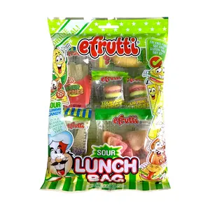 Efrutti Gummi Sour Lunch Shelf Tray 2.7oz Pack Candy Snack Sweet Flavor Bonbon
