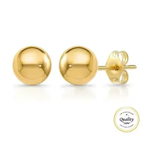 Gold Ball Stud Earrings