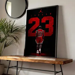 Michael Jordan Poster, Basketball Wall Art, Number 23 Print, Sports Fan Gift Boys Room Art, Basketball Legend Poster