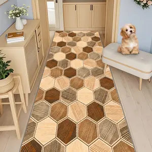 Velvet Soft Striped Rug, Modern Print Long Runner Carpet, Living Room Corridor Bedroom Mat, Multiple Sizes Available