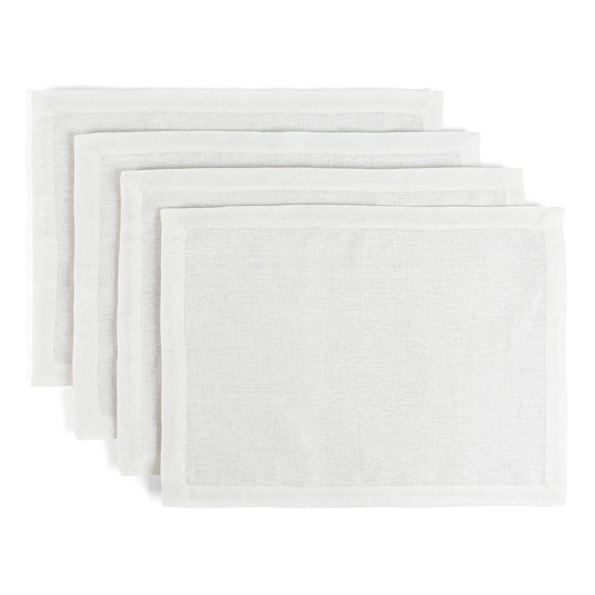 over&back Set of 4 Washed 100%-Linen Woven Placemats over&back Set of 4 Washed 100%-Linen Woven Placemats