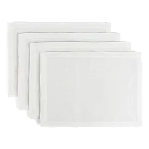 over&back Set of 4 Washed 100%-Linen Woven Placemats