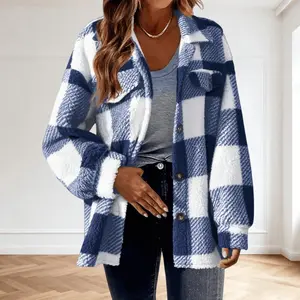 Thick Shirt-Style Plaid Coat | Color-Block Patchwork Utility Jacket | Winter Commute Warm Top |  Vintage Patchwork vacation clothing fashion outfit outerwear sweater long line cardigan cadigan hooded trendy
