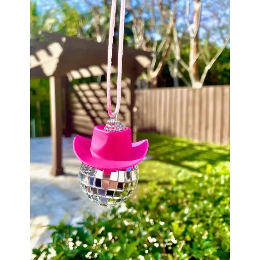 Pink Cowgirl Hat Keychain